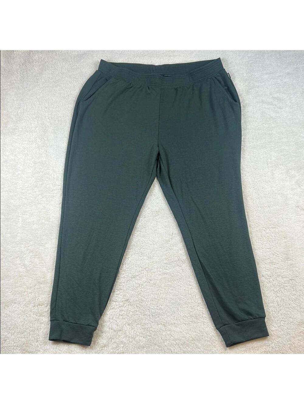 Eddie Bauer Women's Forest Green Jogger Pants Size Medium  Lounge Pockets